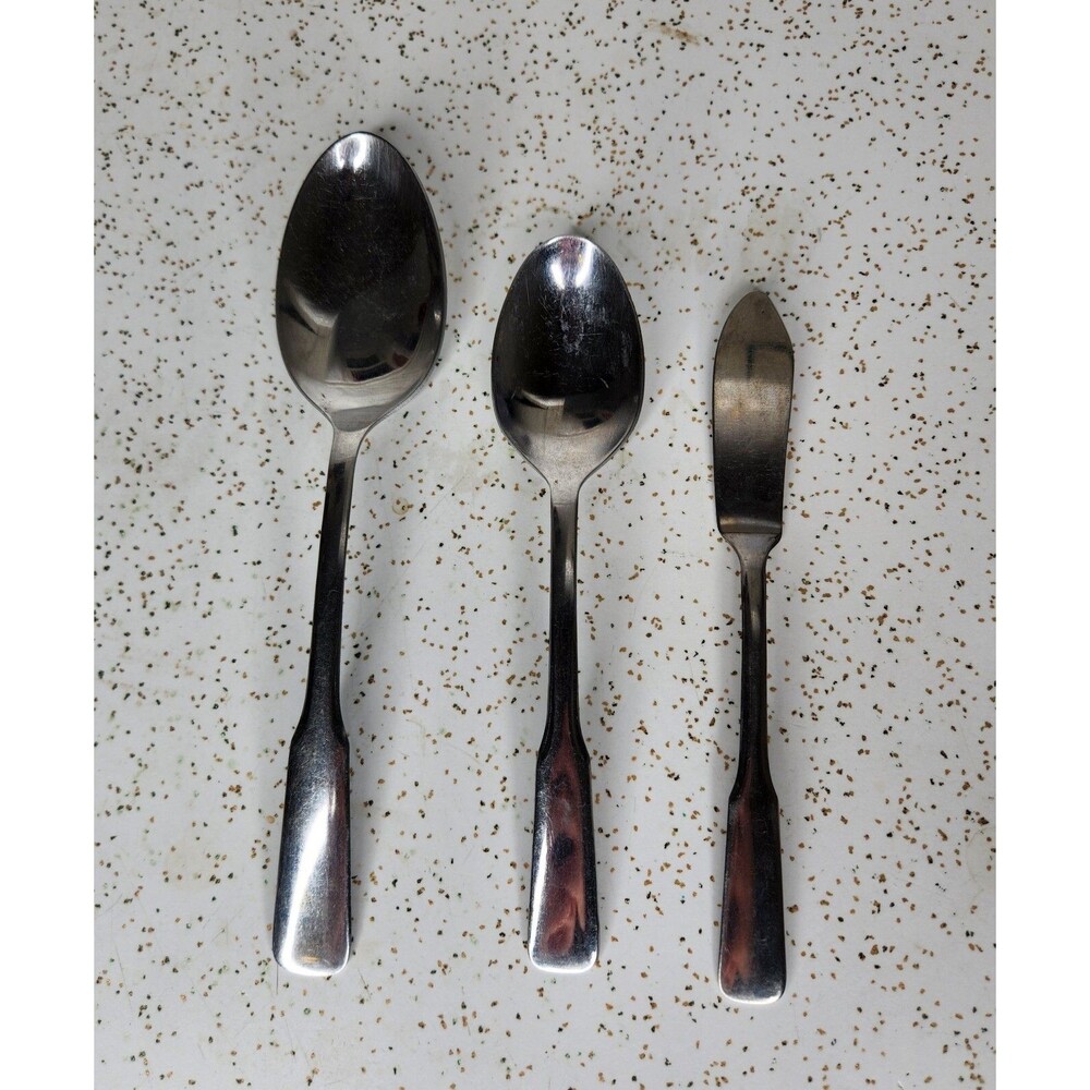 Oneida Ltd FRIENDSHIP Stainless Spoons & Butter Knife Flatware Wm A Rogers 3 Pcs